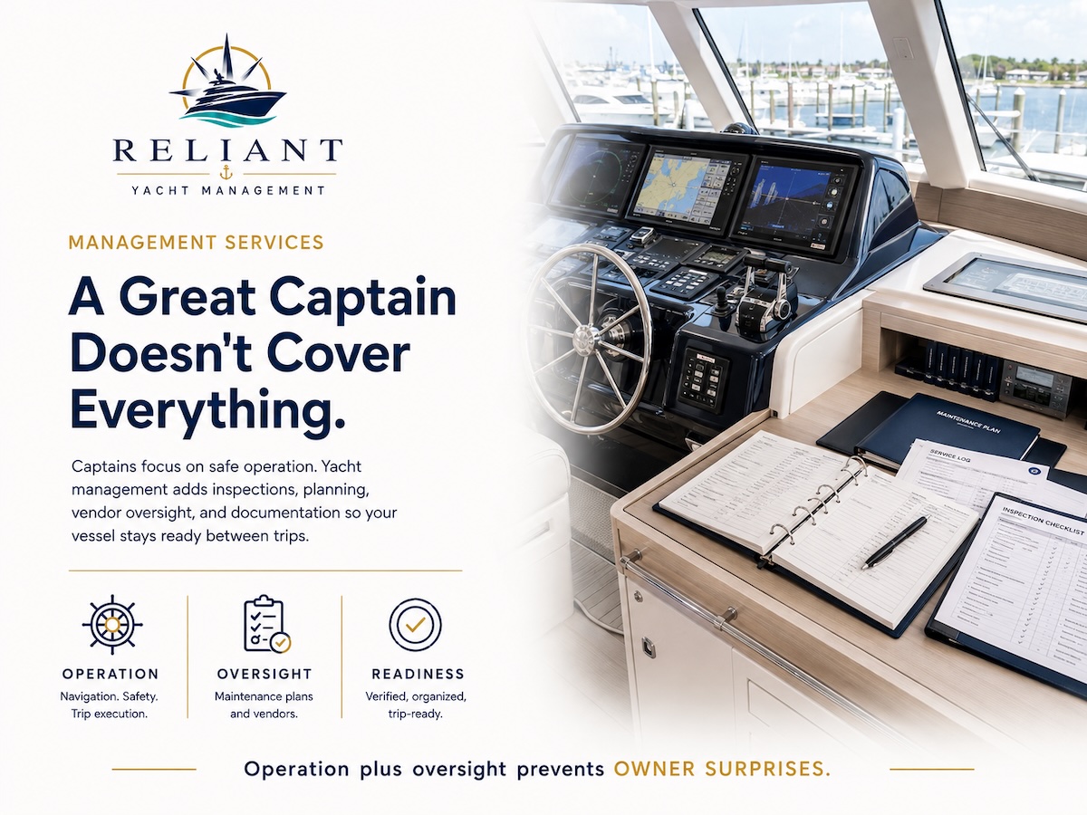 Do You Need a Captain, a Yacht Manager, or Both?